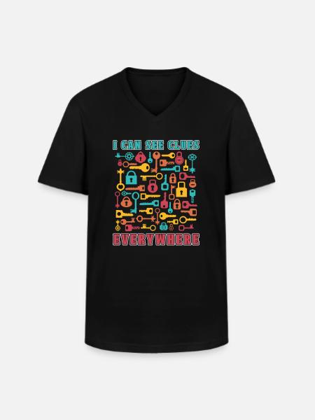 Escape Room Escape Room Lover Escaping - Men's V-Neck T-Shirt - black