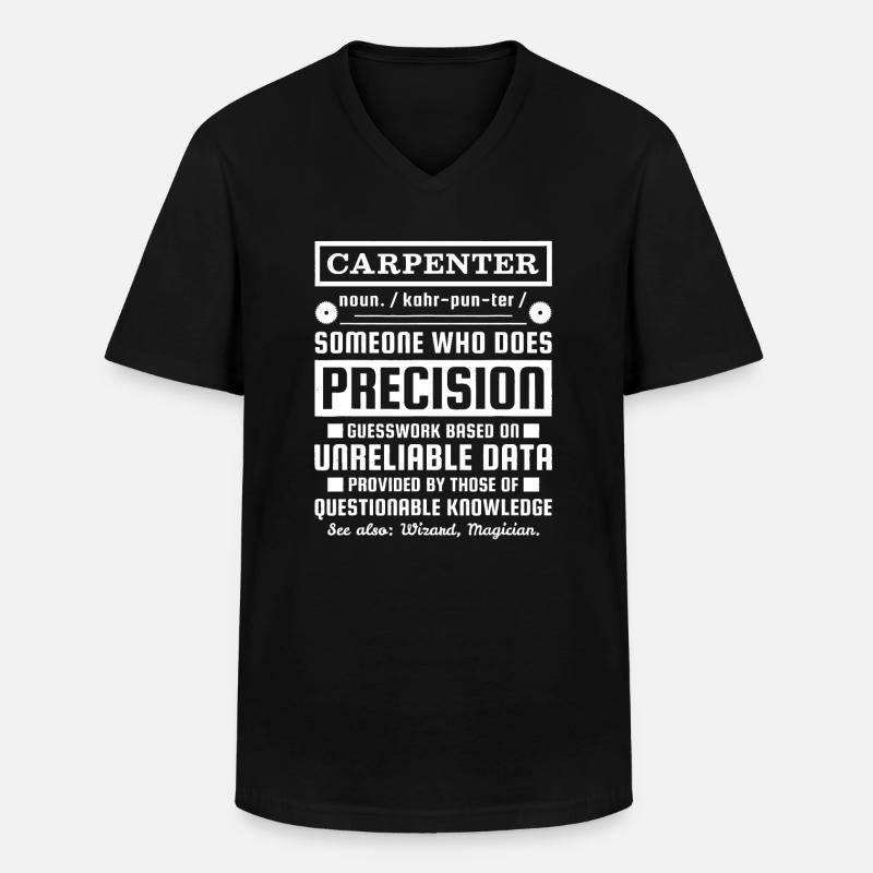 Funny Carpenter Definition - Männer-T-Shirt mit V-Ausschnitt - Schwarz