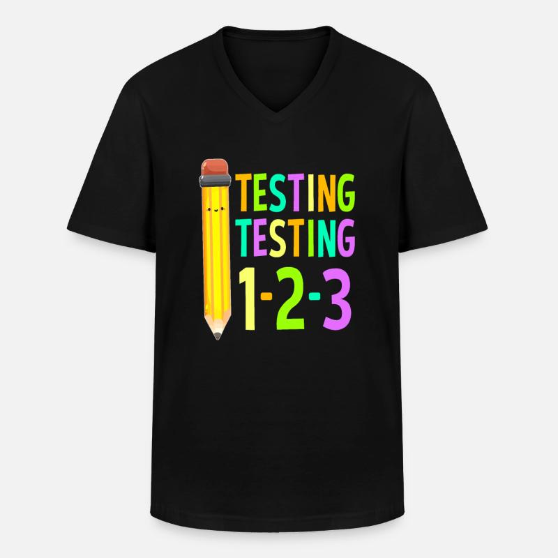 Enseignant testant l’idée Enseignant - T-shirt col V Homme - noir