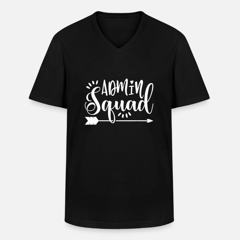 Schul-Admin-Geschenk Admin-Trupp - Männer-T-Shirt mit V-Ausschnitt - Schwarz
