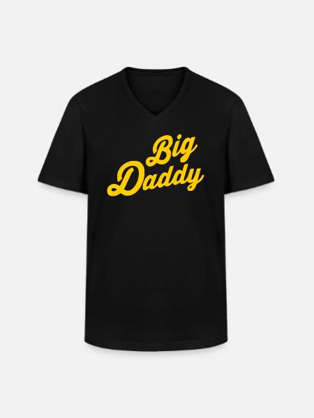 Big daddy - T-shirt col V Homme - noir
