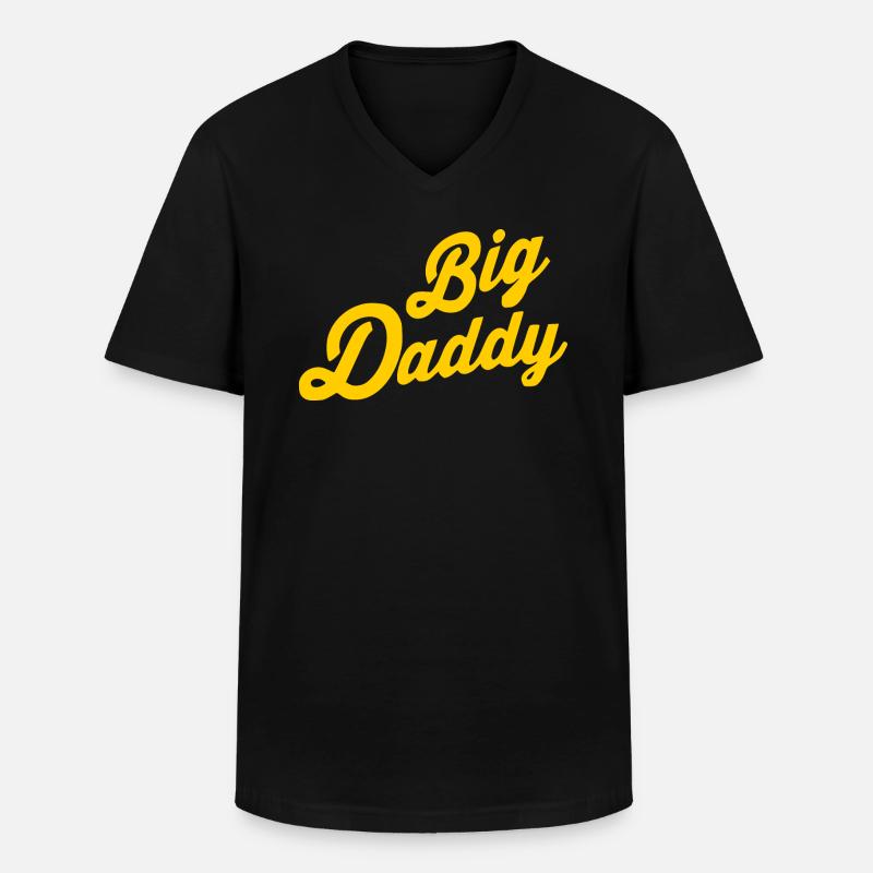 Big daddy - Männer-T-Shirt mit V-Ausschnitt - Schwarz