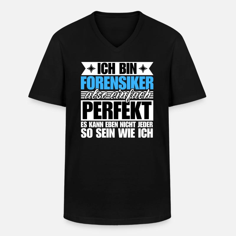 Perfekter Forensiker - Männer-T-Shirt mit V-Ausschnitt - Schwarz