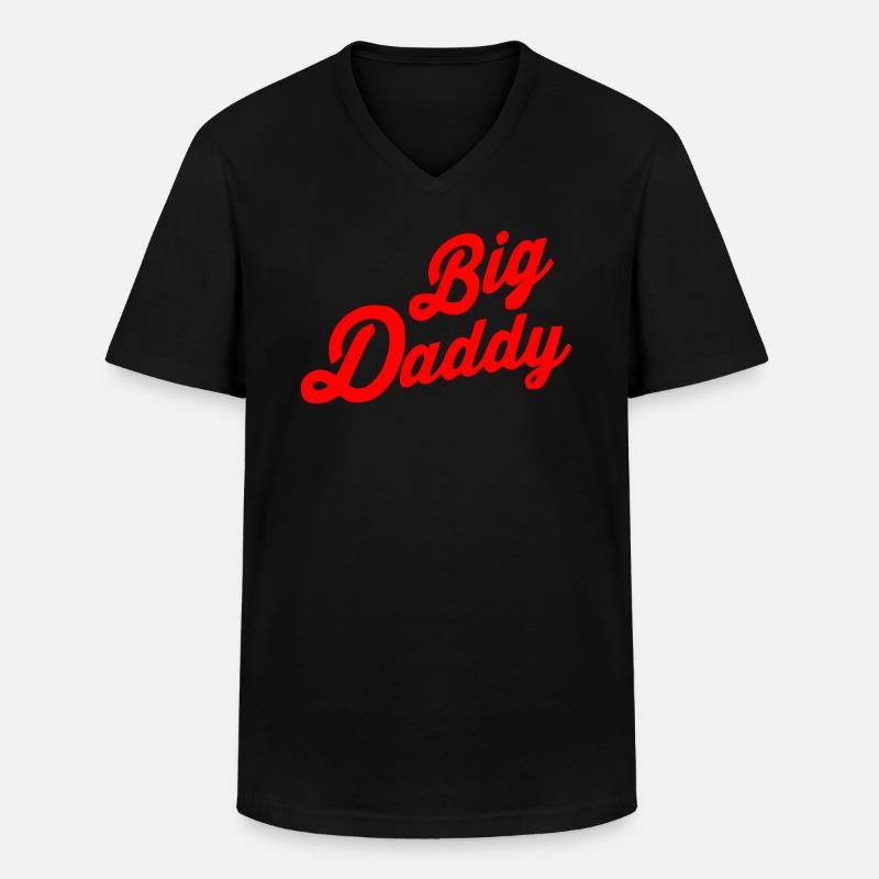 Big daddy - Männer-T-Shirt mit V-Ausschnitt - Schwarz