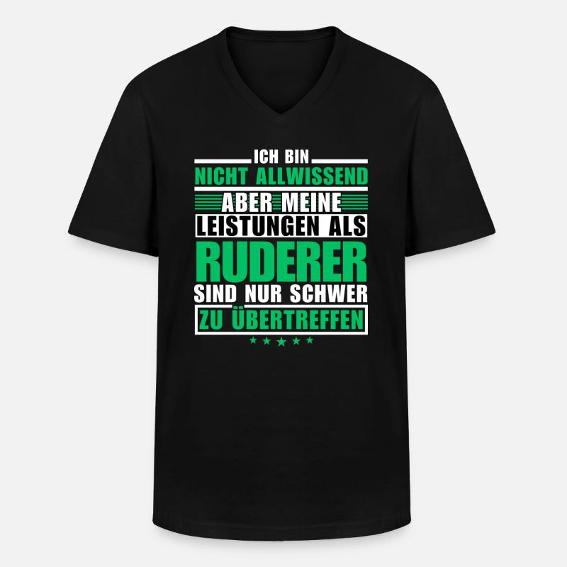 Unübertroffene Leistung als Ruderer - Männer-T-Shirt mit V-Ausschnitt - Schwarz