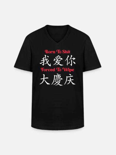 Funny Sarcasm Satire Humor Meme - Men's V-Neck T-Shirt - black