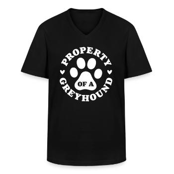 Eigentum eines Windhundes - Männer-T-Shirt mit V-Ausschnitt - Schwarz - Vorne - AI Model Male 178 dark (178cm)