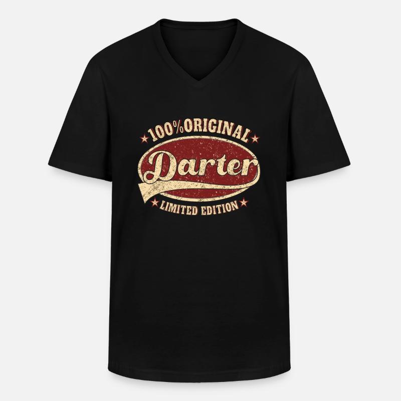 Darter 100% Original - Männer-T-Shirt mit V-Ausschnitt - Schwarz