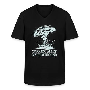 Chasse aux tempêtes : mon terrain de jeu - T-shirt col V Homme - noir - Devant - AI Model Male 178 dark (178cm)