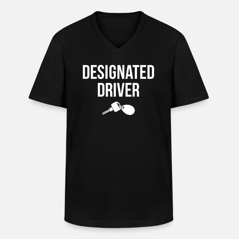 Designierter Fahrer - Männer-T-Shirt mit V-Ausschnitt - Schwarz