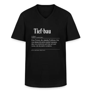 Tiefbau Lustige Berufs Definition - Männer-T-Shirt mit V-Ausschnitt - Schwarz - Vorne - AI Model Male 178 dark (178cm)