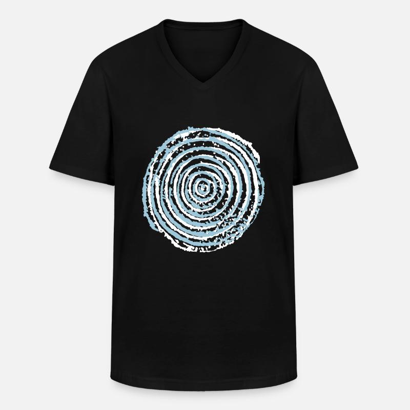 Spirale - Männer-T-Shirt mit V-Ausschnitt - Schwarz