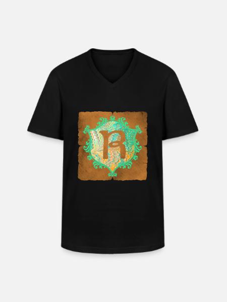E 36 R - Men's V-Neck T-Shirt - black