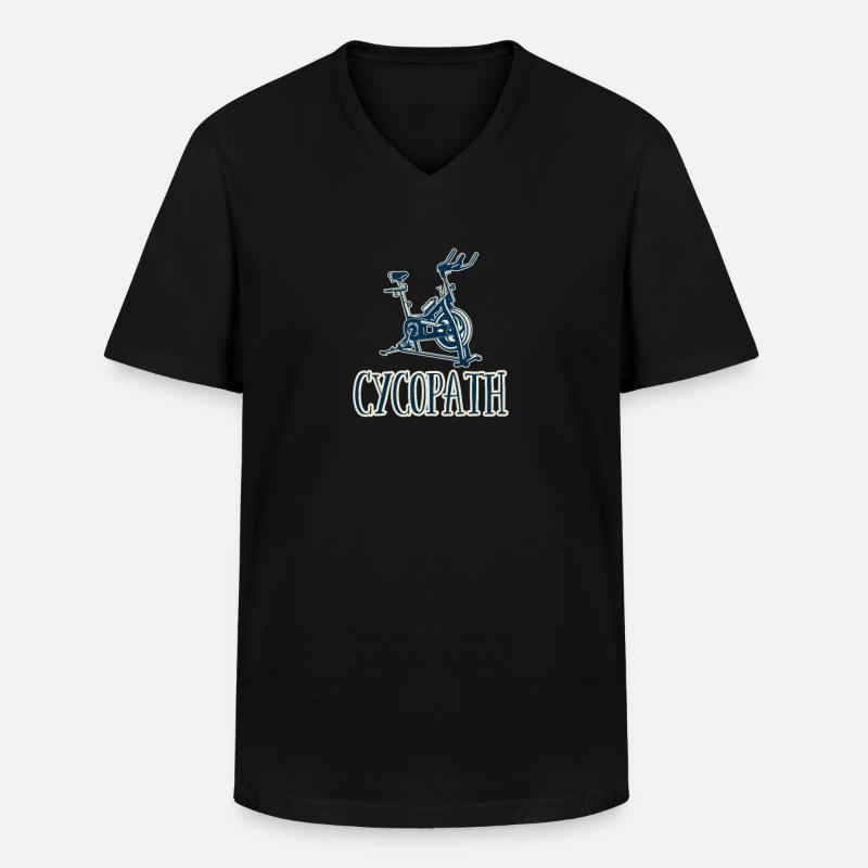 Spin-Klasse Cycopath - Männer-T-Shirt mit V-Ausschnitt - Schwarz
