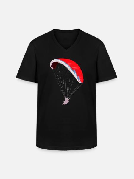 Paragliding paragliding - Men's V-Neck T-Shirt - black