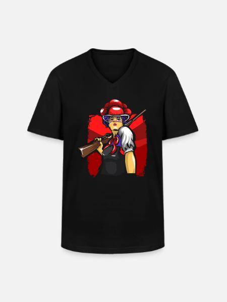 Schwarzwald Bollenhut Black Forest - Männer-T-Shirt mit V-Ausschnitt - Schwarz