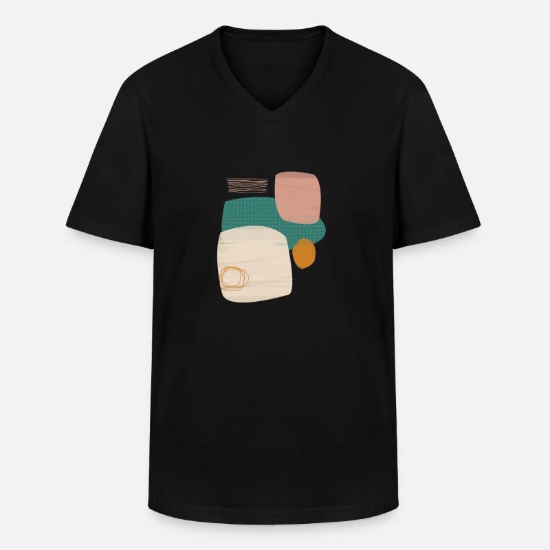 abstrakte Kunst - Männer-T-Shirt mit V-Ausschnitt - Schwarz