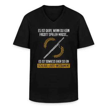 Fagott Spielen Design - Männer-T-Shirt mit V-Ausschnitt - Schwarz - Vorne - AI Model Male 178 dark (178cm)