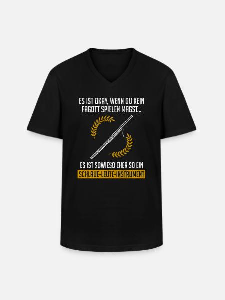 Fagott Spielen Design - Männer-T-Shirt mit V-Ausschnitt - Schwarz