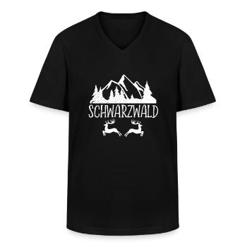 Schwarzwald Schwarzwald - Männer-T-Shirt mit V-Ausschnitt - Schwarz - Vorne - AI Model Male 178 dark (178cm)