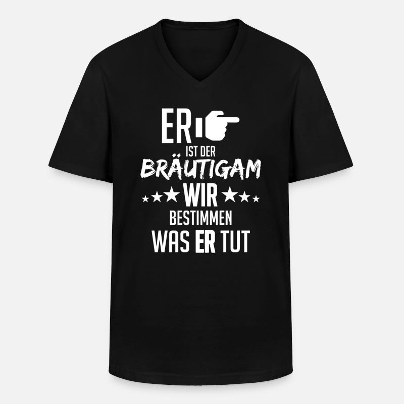 Junggesellenabschied - Männer-T-Shirt mit V-Ausschnitt - Schwarz