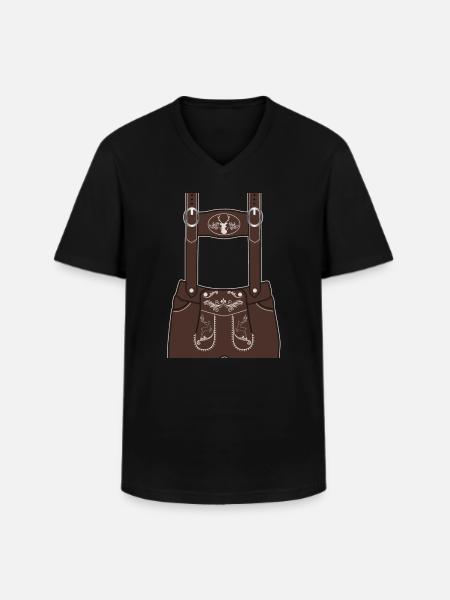 2020 leather pants replacement clothing - Men's V-Neck T-Shirt - black