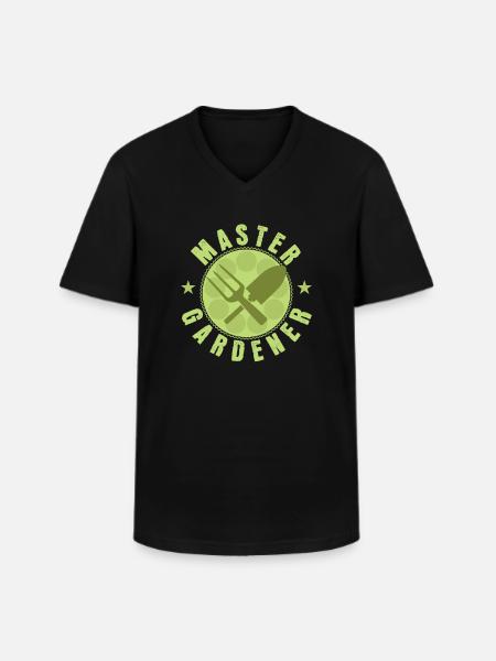 Gardening "Master Gardener" - Men's V-Neck T-Shirt - black