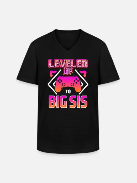 Ich werde große Schwester - Männer-T-Shirt mit V-Ausschnitt - Schwarz