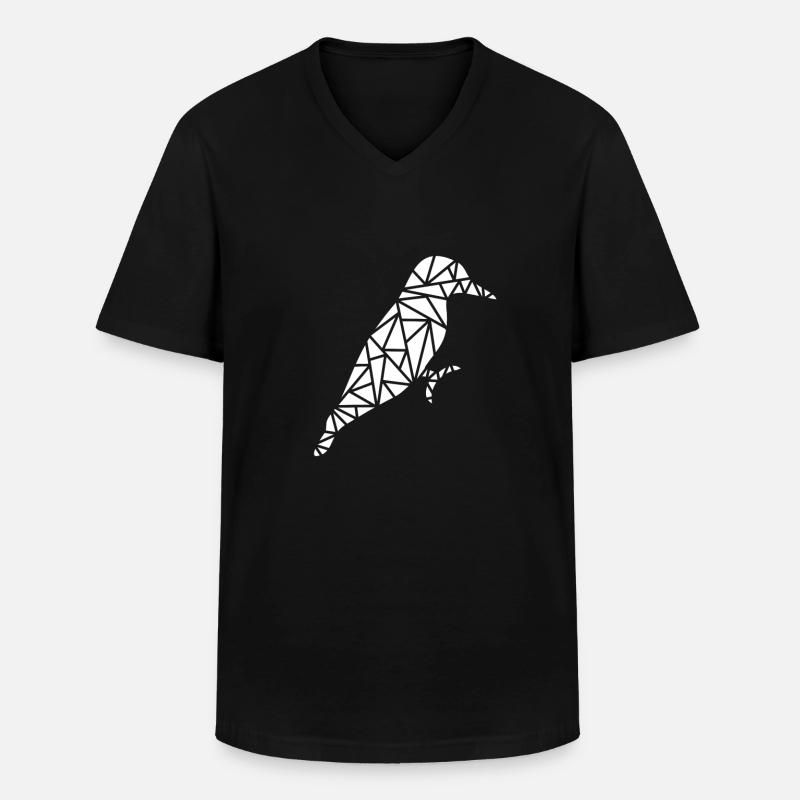 Specht - Männer-T-Shirt mit V-Ausschnitt - Schwarz