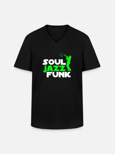 Soul jazz funk - Men's V-Neck T-Shirt - black