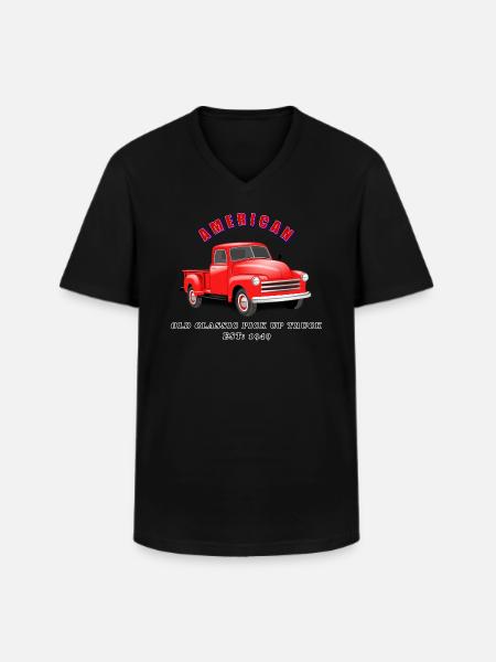 OLD CLASSIC PICK UP TRUCK - Men's V-Neck T-Shirt - black