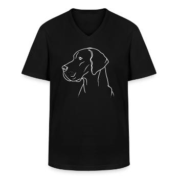 Deutsche Dogge Geschenk Hund - Männer-T-Shirt mit V-Ausschnitt - Schwarz - Vorne - AI Model Male 178 dark (178cm)