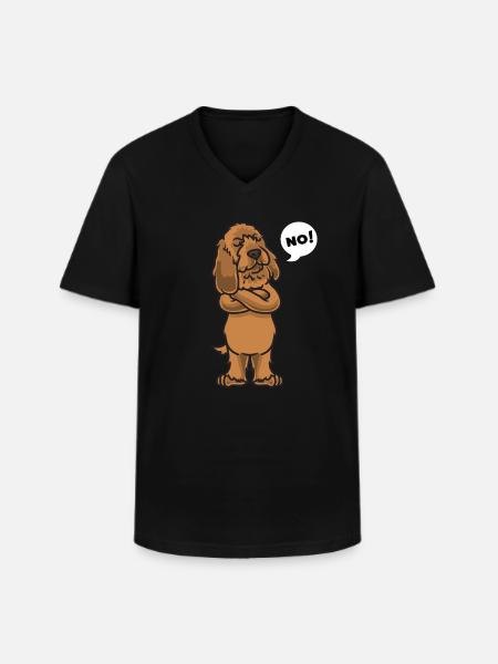 Sturer Basset Fauve de Bretagne Chien - T-shirt col V Homme - noir