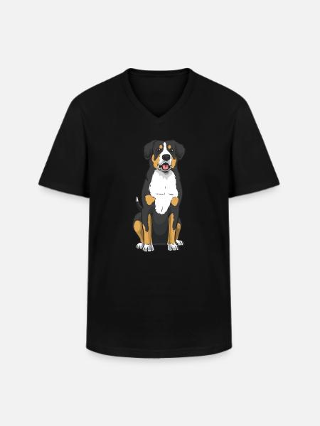 Entlebucher Mountain Dog Dog - Men's V-Neck T-Shirt - black