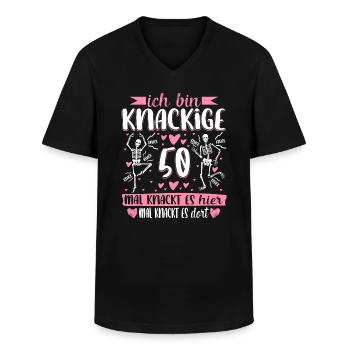 50 Geburtstag Mann - Männer-T-Shirt mit V-Ausschnitt - Schwarz - Vorne - AI Model Male 178 dark (178cm)