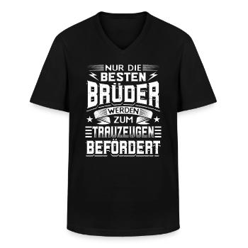 Trauzeuge Hochzeit - Männer-T-Shirt mit V-Ausschnitt - Schwarz - Vorne - AI Model Male 178 dark (178cm)