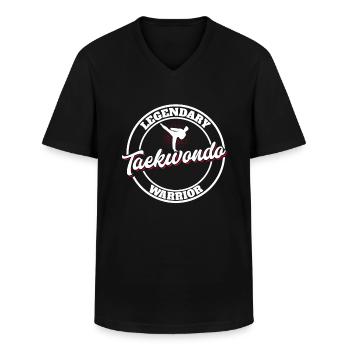 TKD Korean Martial Arts Tae Kwon - Männer-T-Shirt mit V-Ausschnitt - Schwarz - Vorne - AI Model Male 178 dark (178cm)