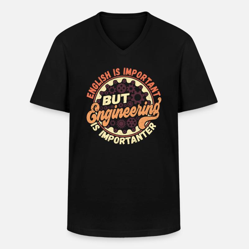 Engineering Engineering - Men's V-Neck T-Shirt - black