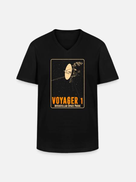 Voyager 1 - Interstellar spacecraft - Men's V-Neck T-Shirt - black