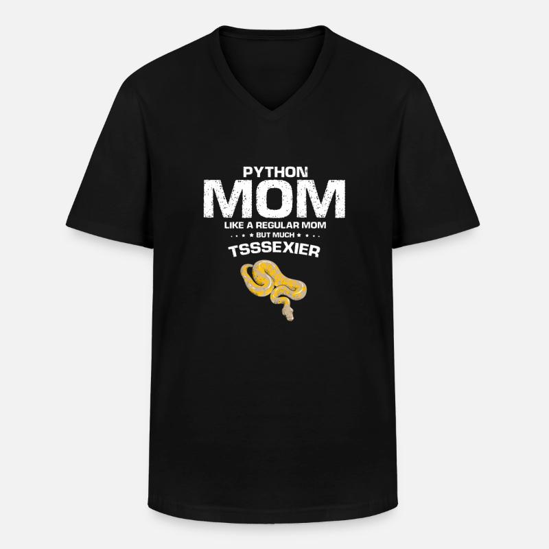 King python design pour les amateurs de serpents - T-shirt col V Homme - noir