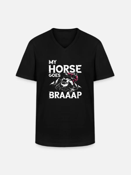 Snowmobiler and snowmobile design - Men's V-Neck T-Shirt - black