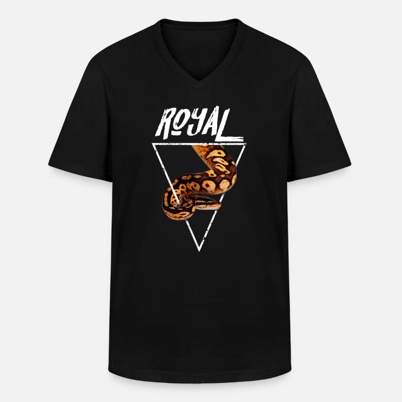 Royal Ball Python Owner - Men's V-Neck T-Shirt - black