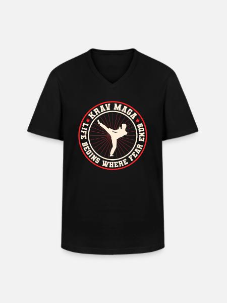 Krav Maga Apparel Israeli Self - Men's V-Neck T-Shirt - black