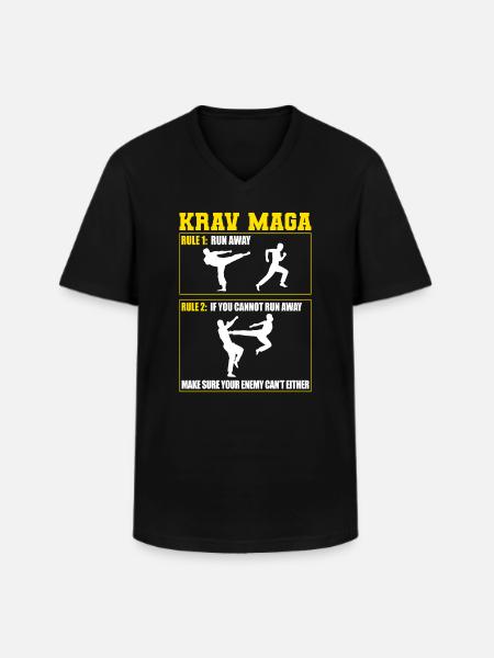 Krav Maga Apparel Israeli Self - Men's V-Neck T-Shirt - black