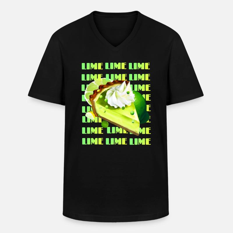 Key Lime Pie - Männer-T-Shirt mit V-Ausschnitt - Schwarz