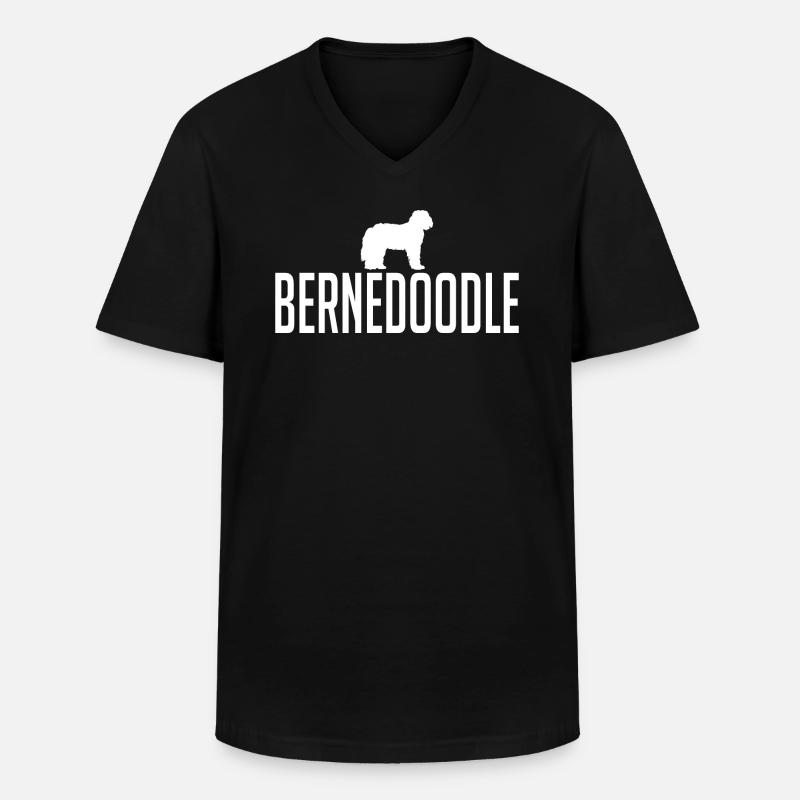 Bernedoodle Hunderasse Hunde Wilsigns - Männer-T-Shirt mit V-Ausschnitt - Schwarz