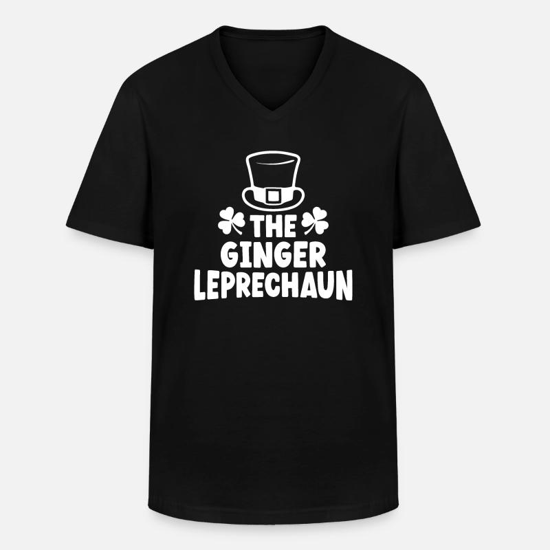 Der Ingwer-Kobold - Männer-T-Shirt mit V-Ausschnitt - Schwarz
