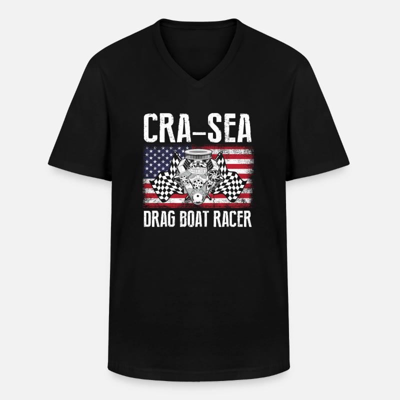 Drag Boot Design für Rennbootfahrer - Männer-T-Shirt mit V-Ausschnitt - Schwarz