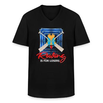 Course de bateaux chinois pour les entraîneurs de bateaux-dragons - T-shirt col V Homme - noir - Devant - AI Model Male 178 dark (178cm)