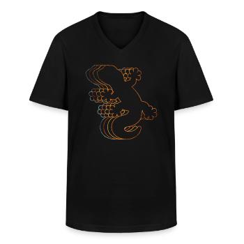 Gecko - Männer-T-Shirt mit V-Ausschnitt - Schwarz - Vorne - AI Model Male 178 dark (178cm)